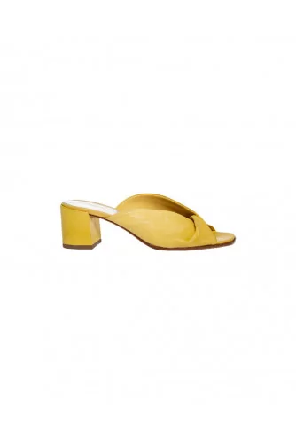 Mule Jacques Loup jaune orangé drapée twistée, tal.50 pour femme