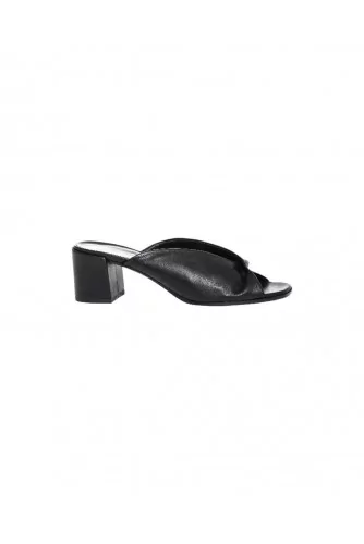 Black draped mules Jacques Loup for women