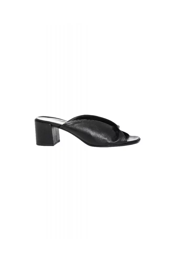 Black draped mules Jacques Loup for women