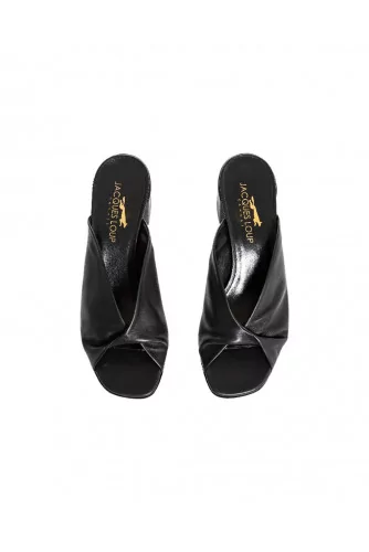 Black draped mules Jacques Loup for women