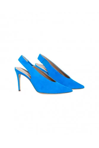 Blue mules with pointed tip Jacques Loup for women
