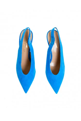 Blue mules with pointed tip Jacques Loup for women