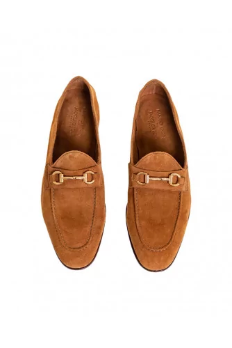 Brown moccasins with metallic bit Jacques Loup for men