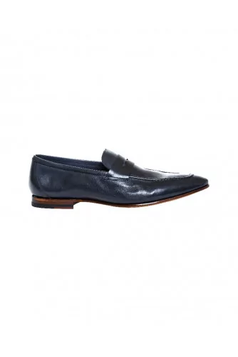 Navy blue moccasins Jacques Loup for men