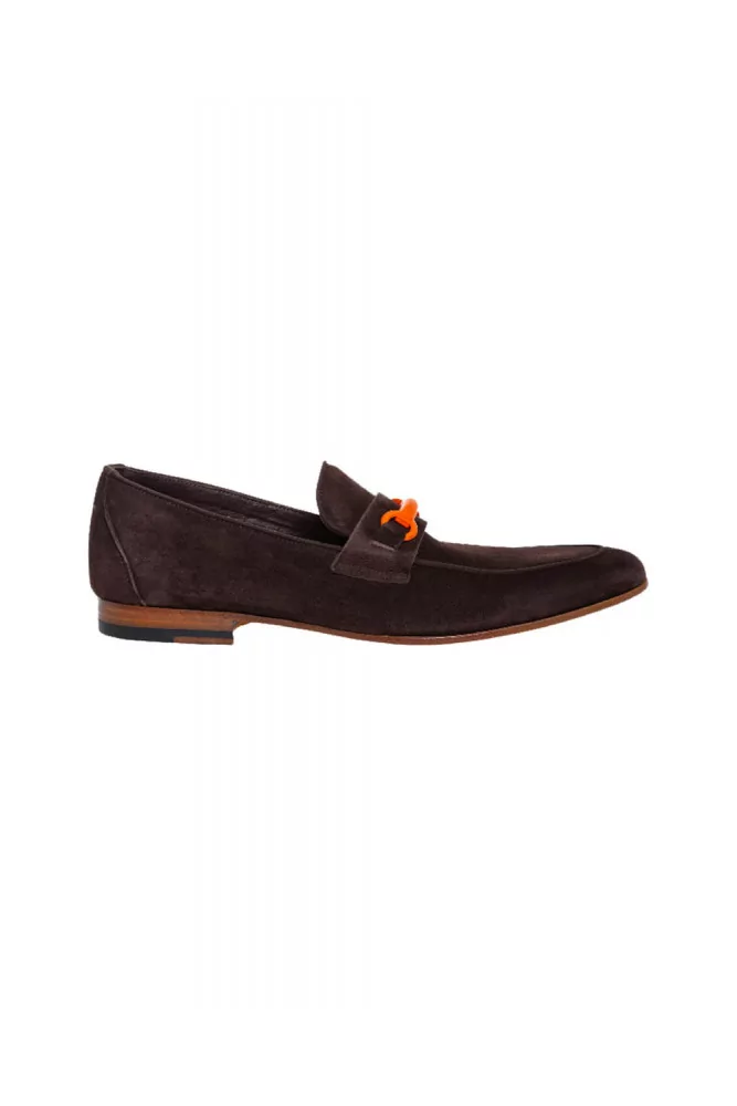 Brown mocassins with rubber bit Jacques Loup for men