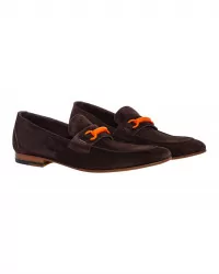 Brown mocassins with rubber bit Jacques Loup for men