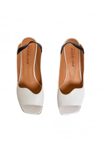 Ivory and black sandals Mara Bini for women