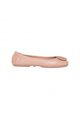 Ballerinas Tory Burch "Minnie Travel Ballet" beige for women