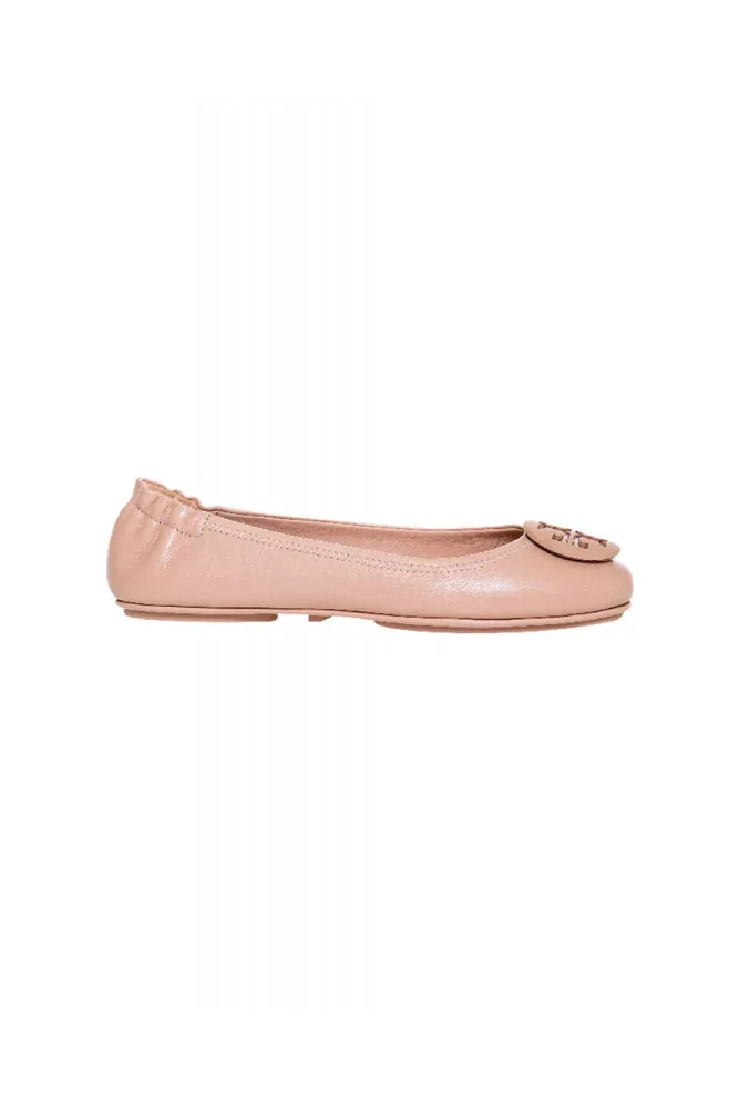 Ballerinas Tory Burch "Minnie Travel Ballet" beige for women