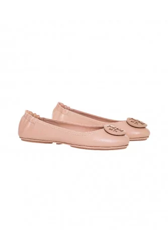 Ballerinas Tory Burch "Minnie Travel Ballet" beige for women