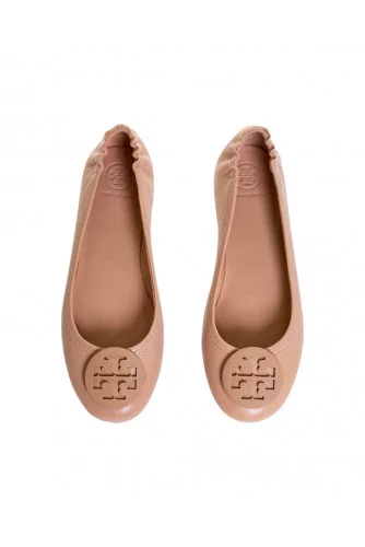 Ballerinas Tory Burch "Minnie Travel Ballet" beige for women