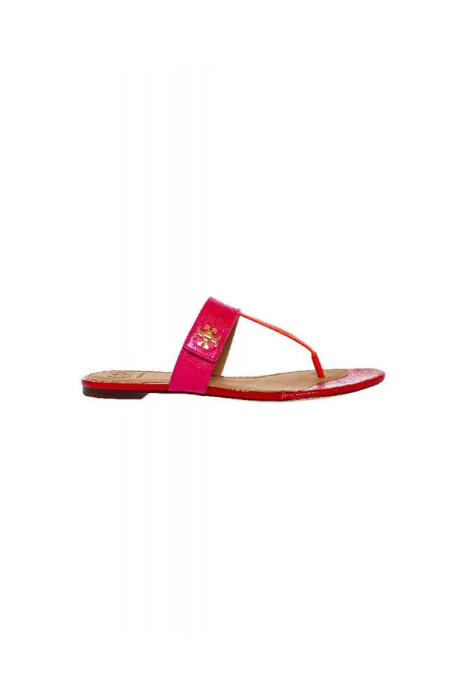 Fuschia and red toe thong mules "Kira" Tory Burch for women