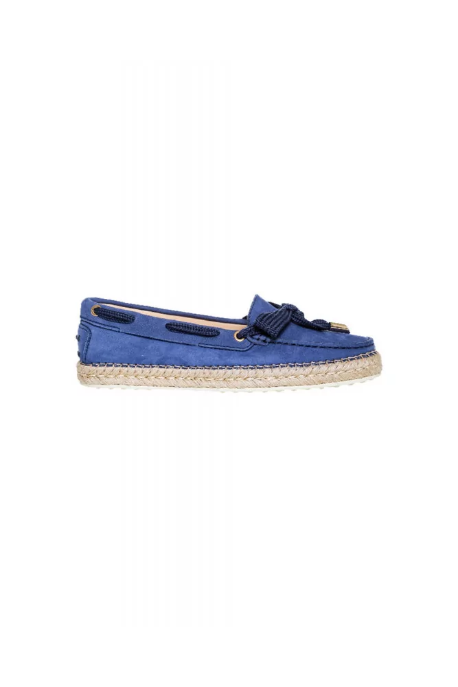 Blue moccasins - rope-soled sandals Tod's for women