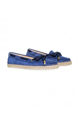 Blue moccasins - rope-soled sandals Tod's for women