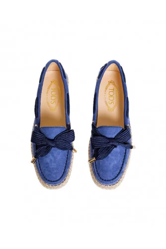 Blue moccasins - rope-soled sandals Tod's for women