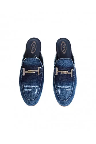 Mule Tod's jean bleu foncé pour femme