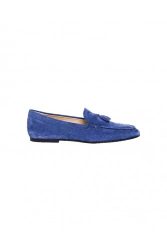 Blue moccasins with decorative tassels Tod's for women