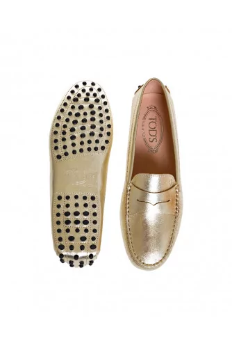 Mocassin Tod's or avec patte pour femme