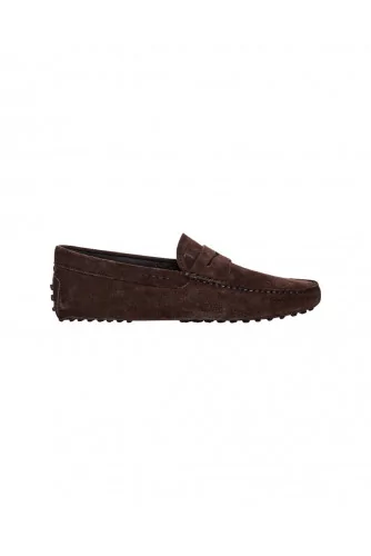 Mocassin Tod's daim marron avec patte pour homme