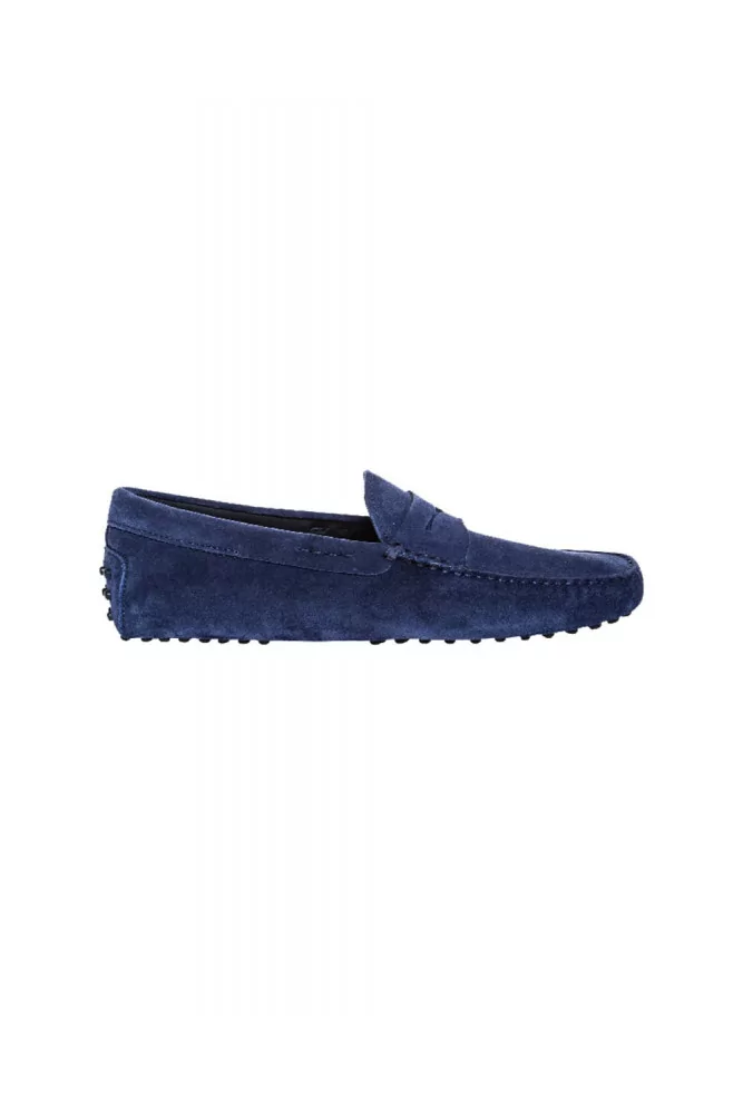 Mocassin Tod's croûte bleu marine avec patte pour homme