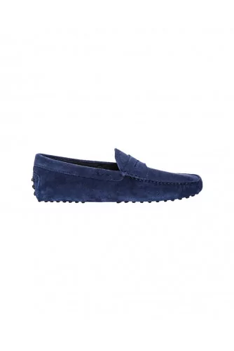 Mocassin Tod's croûte bleu marine avec patte pour homme