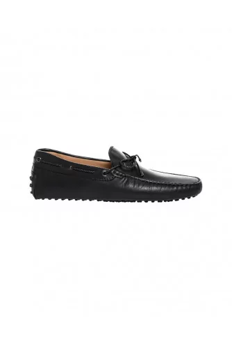 Calf leather moccasins with plated shoelace