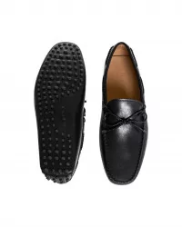 Black moccasins with plated shoelace Tod's for men