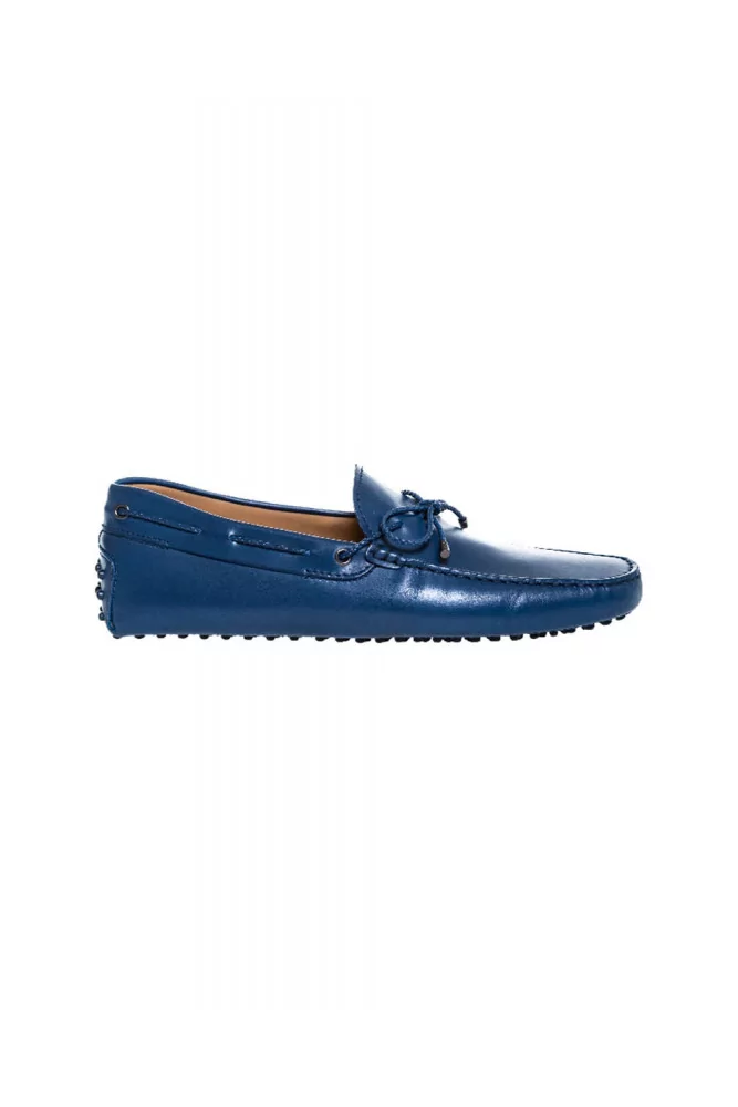 Navy blue moccasins with plaited shoelace Tod's for men