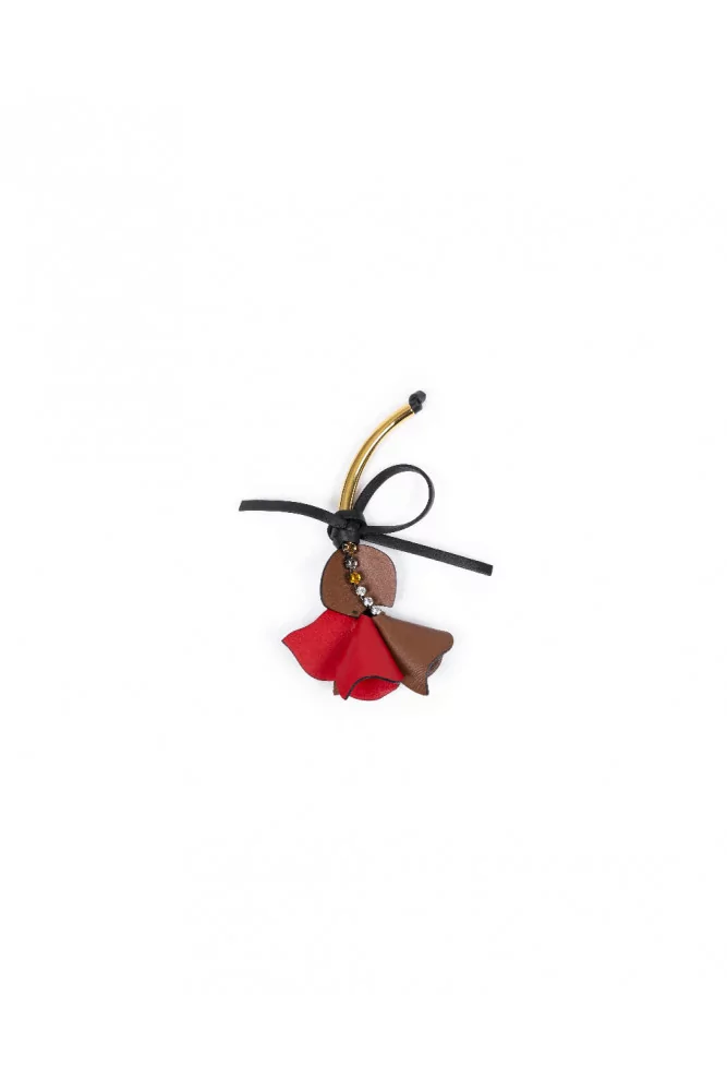 Marni - Pin with red and brown flowers for women