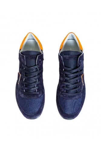 Tennis Philippe Model "Tropez" bleu et orange pour homme