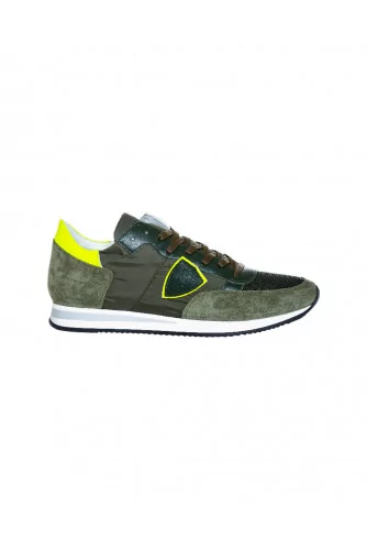 Khaki and yellow sneakers "Tropez" Philippe Model for men