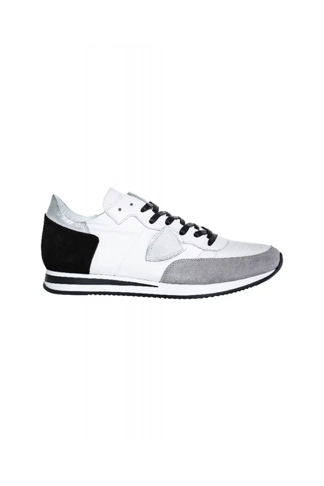 Tennis Philippe Model "Tropez" métal, noir et blanc pour homme