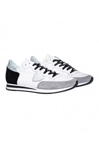 White and grey sneakers "Tropez" Philippe Model for men