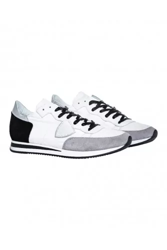 Tennis Philippe Model "Tropez" métal, noir et blanc pour homme