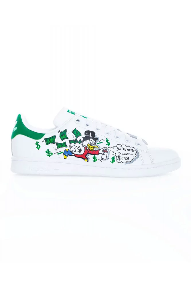 Tennis Debsy "Picsou" blanc et multicolor pour homme