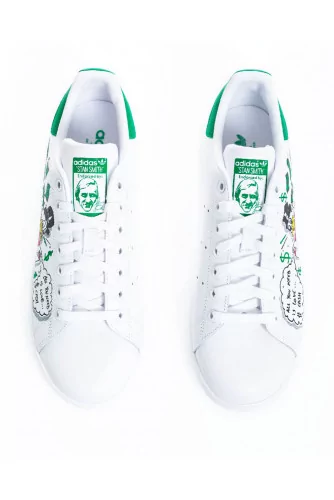 Tennis Debsy "Picsou" blanc et multicolor pour homme