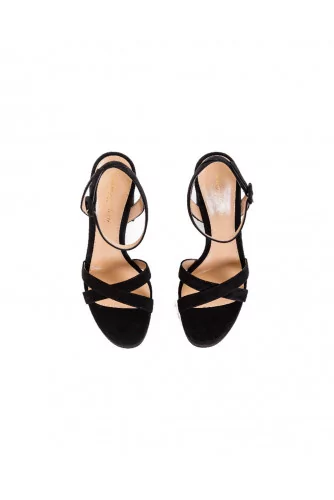 High-heeled black sandals Gianvito Rossi "Poppy" for women