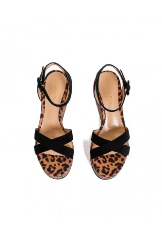 Sandals Gianvito Rossi with platform heel and leopard print for women