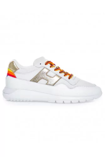 White and gold sneakers "I-Cube" Hogan for women