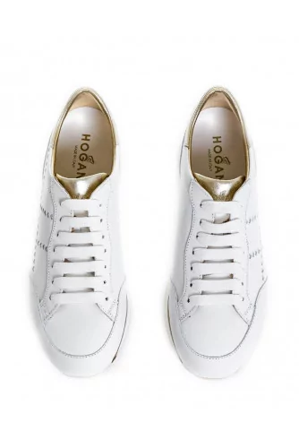 Sneakers Hogan "222" light gold/silver for women