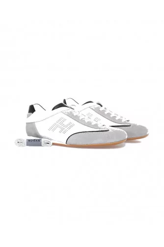 White/grey sneakers "Olympia" Hogan for men