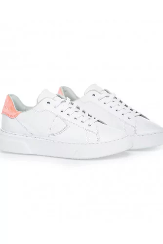 Tennis Philippe Model "Temple" blanc et orange pour femme