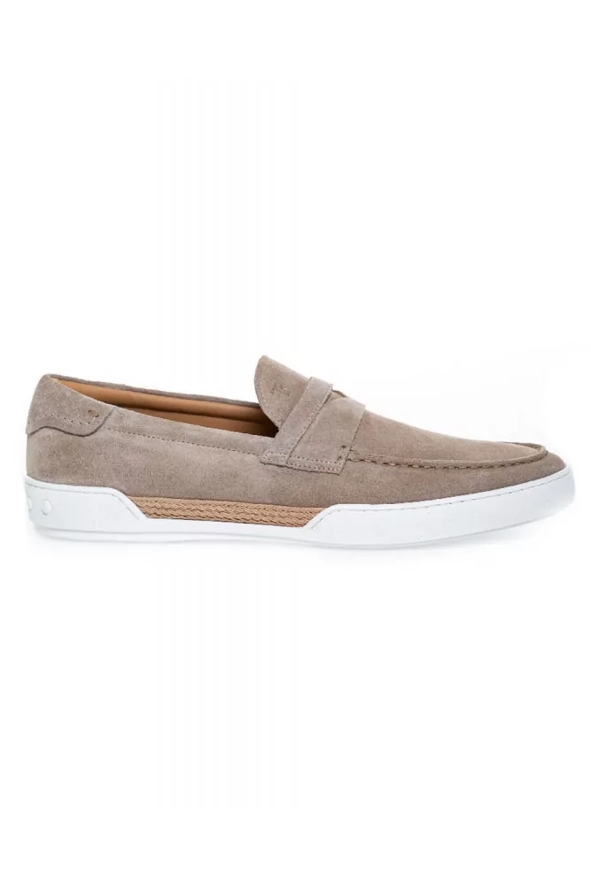 Moccasins Tod's "Riviera" beige with penny strap for men