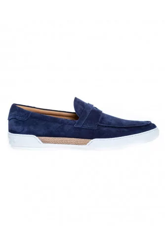 Moccasins Tod's "Riviera" blue with penny strap for men