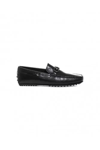 Moccasins Tod's "City" black with metallic bit for men