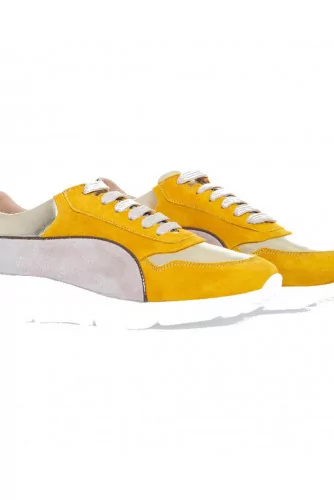 Sneakers Mai Mai yellow, bronze and platinum for women