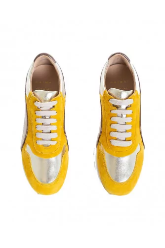 Sneakers Mai Mai yellow, bronze and platinum for women