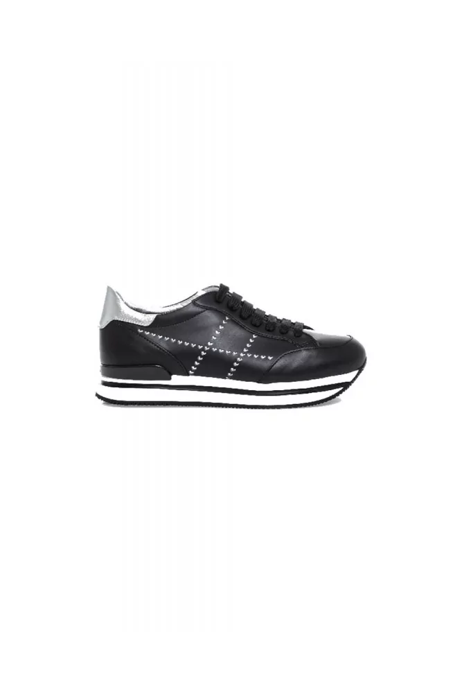 Tennis Hogan "222" noir-argent pour femme