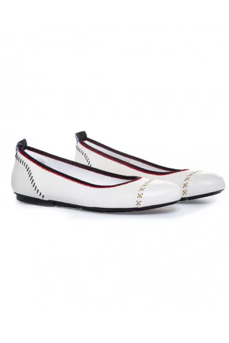 Ballerinas Hogan "Wrapp" white for women