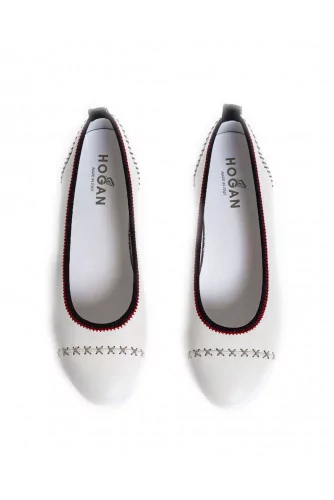 Ballerinas Hogan "Wrapp" white for women